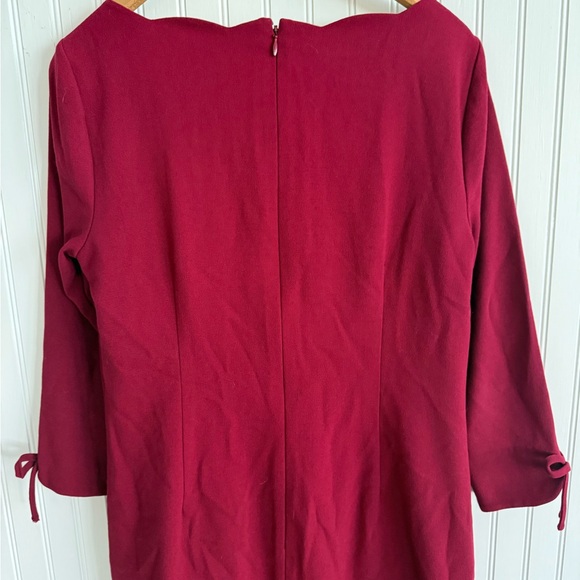 Talbots Red Long Sleeve Dress Size 2 - Picture 5 of 6